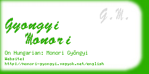 gyongyi monori business card