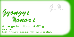 gyongyi monori business card